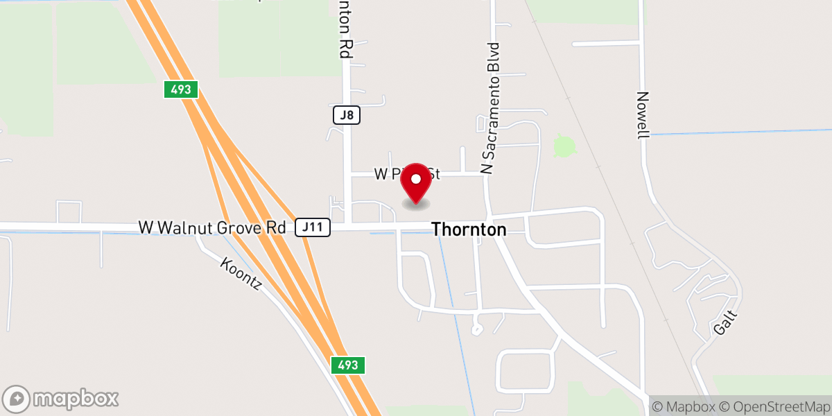 Map showing location of Community Baptist Church