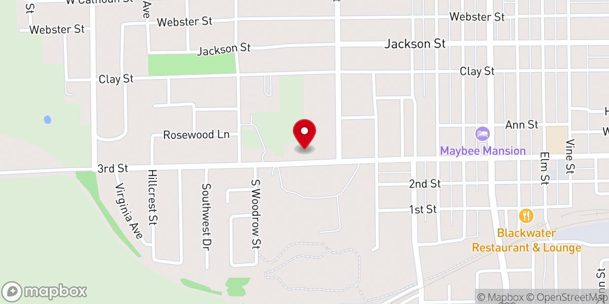 Map showing location of Grace Family Fellowship