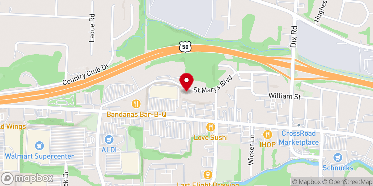 Map showing location of Hope City Church