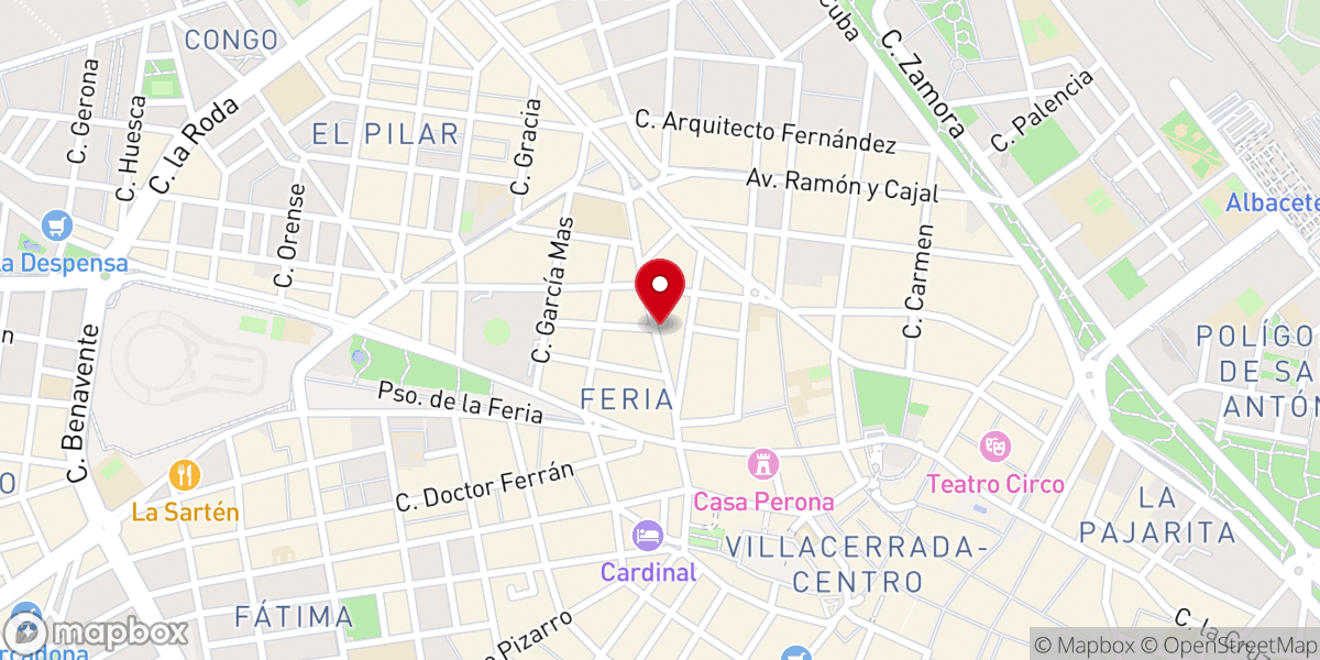 Map showing location of Iglesia Evangelica Buenas Nuevas