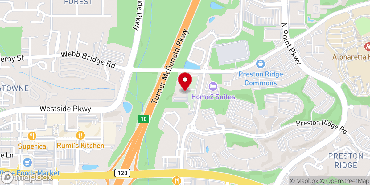 Map showing location of Futures Church Alpharetta
