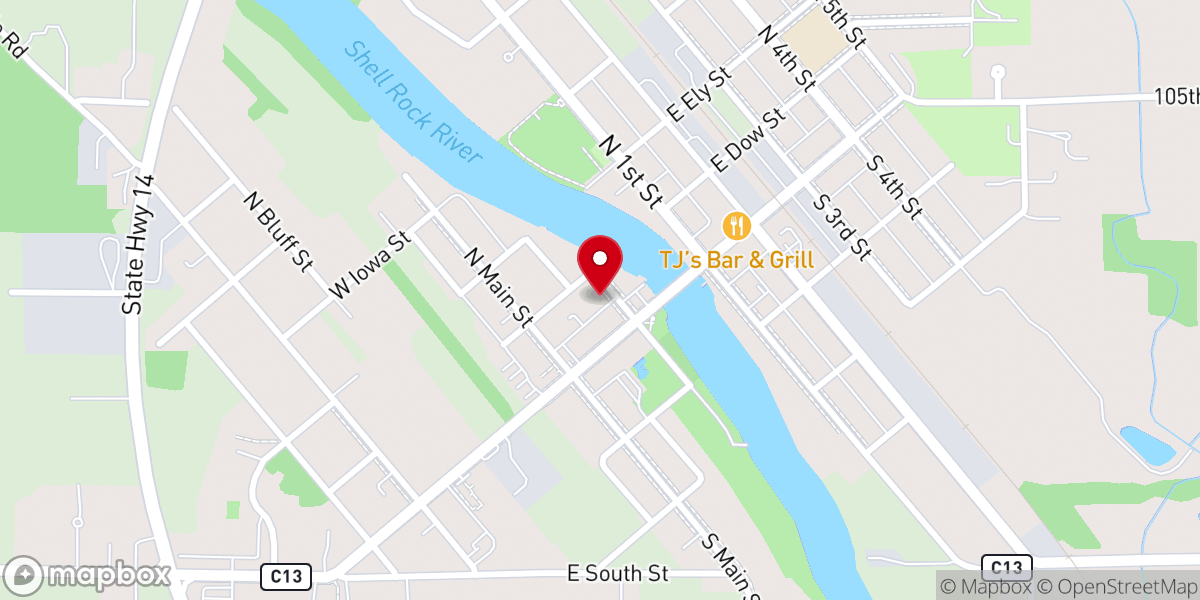 Map showing location of United Methodist Church