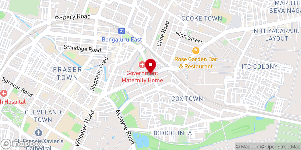Map showing location of Philadelphia Pentecostal Church