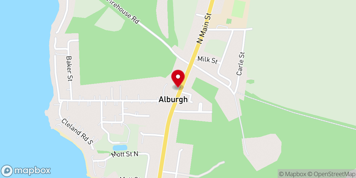 Map showing location of Union Bible Church