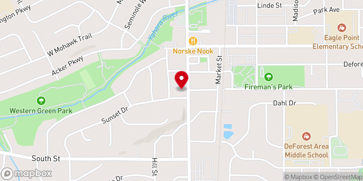 Map showing location of Christ Lutheran Church