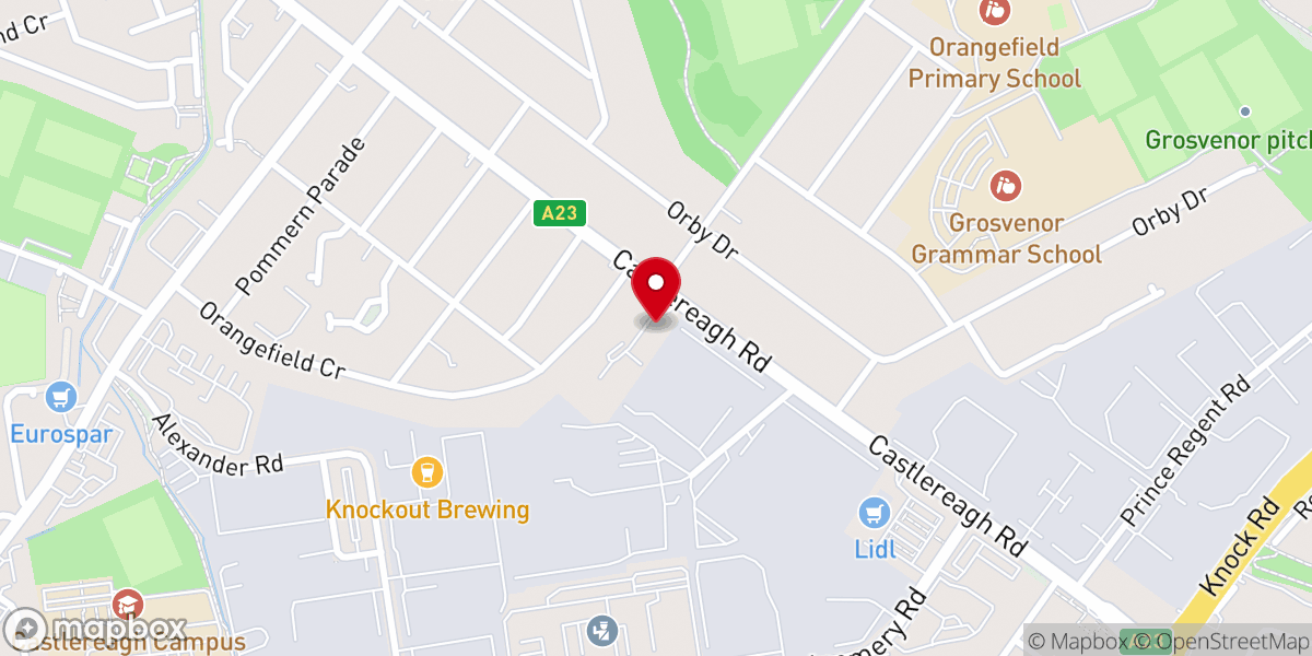 Map showing location of St John's Orangefield, Church of Ireland