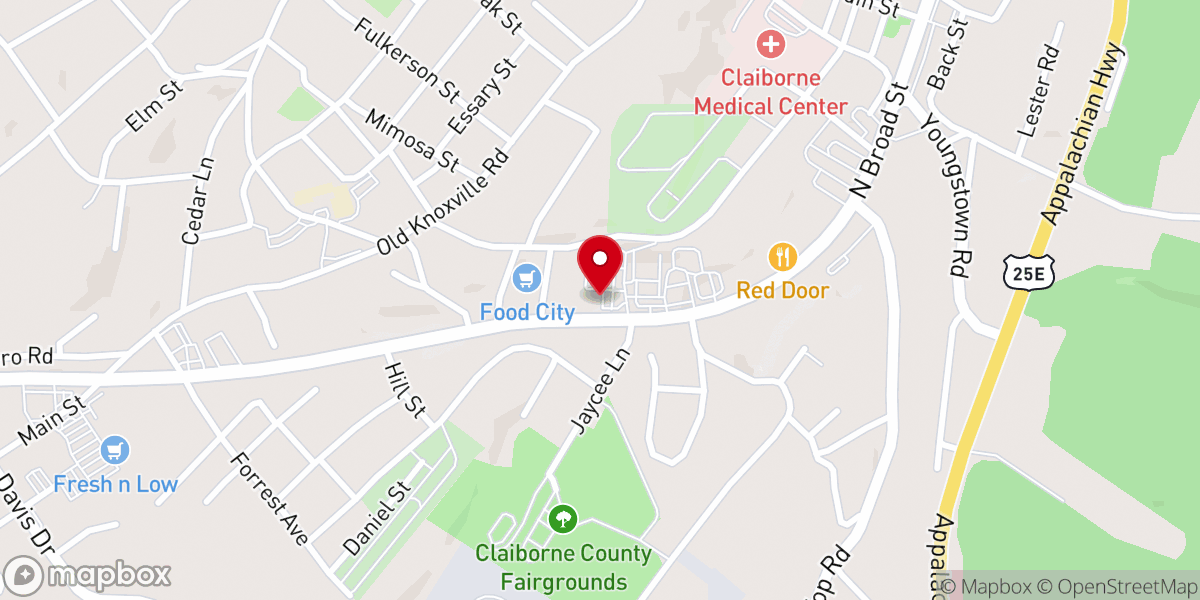 Map showing location of Old Town Grill