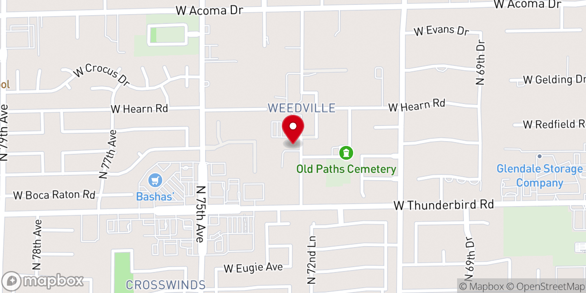Map showing location of Redemption Church Peoria