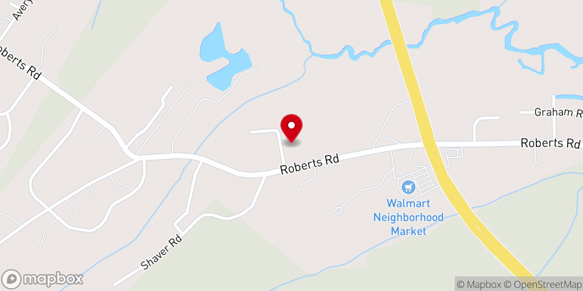 Map showing location of Grace Baptist Church