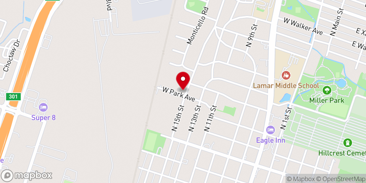 Map showing location of Christ Gospel Church
