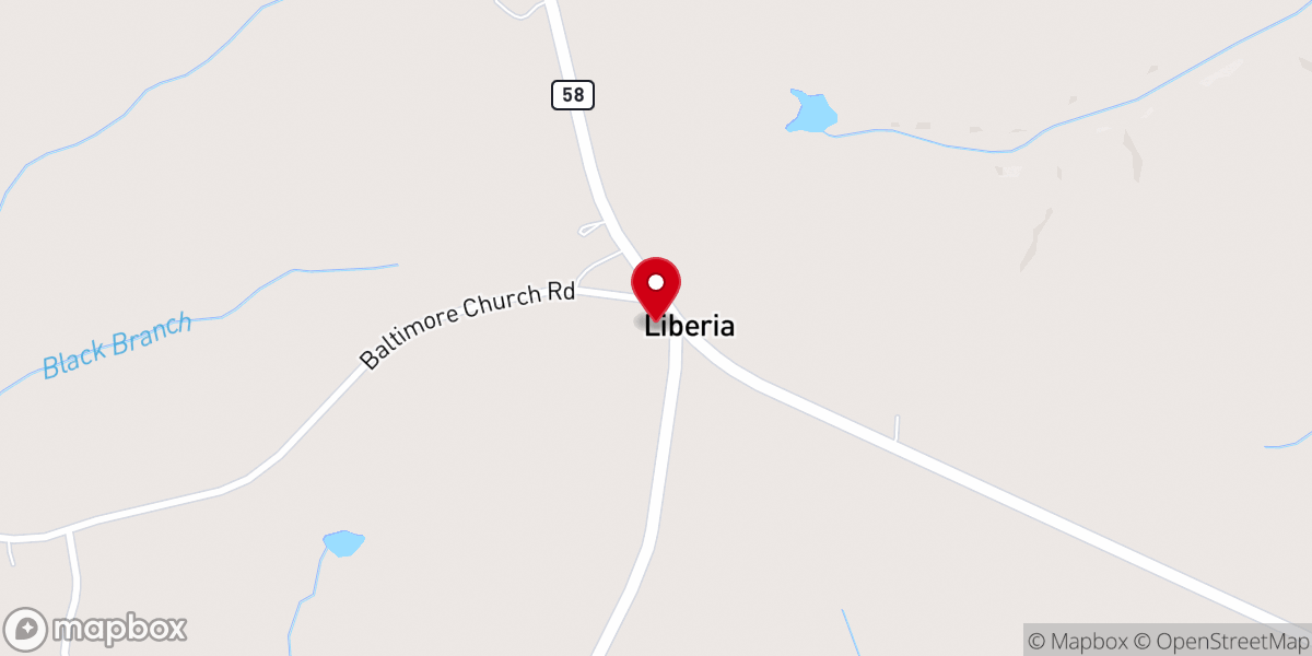 Map showing location of St Zion Baptist Church