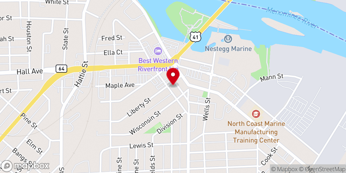 Map showing location of First Church of Christ