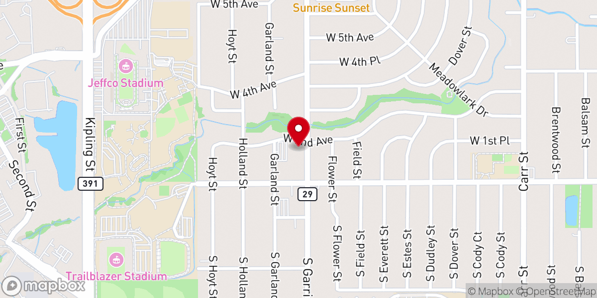 Map showing location of Grace Fellowship of Lakewood
