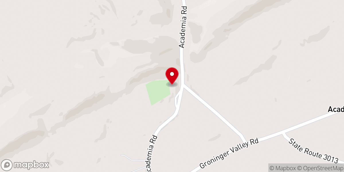 Map showing location of Lower Tuscarora Presbyterian Church