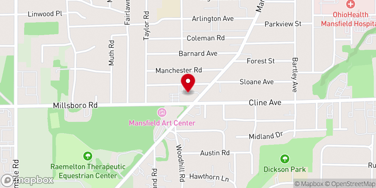 Map showing location of First Congregational Church