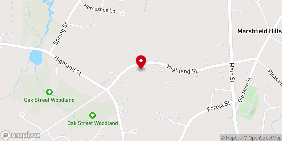 Map showing location of Steeple School of Trinity Church