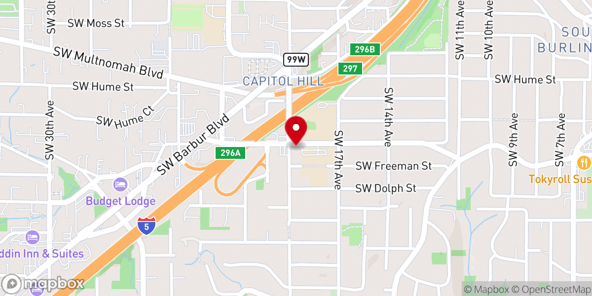 Map showing location of St. Clare Church