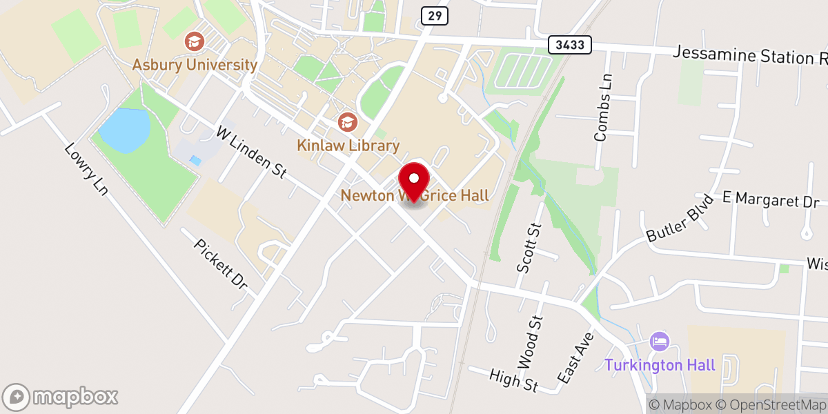 Map showing location of Wilmore United Methodist Church
