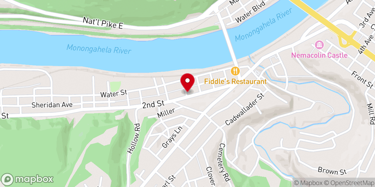 Map showing location of South Brownsville United Methodist