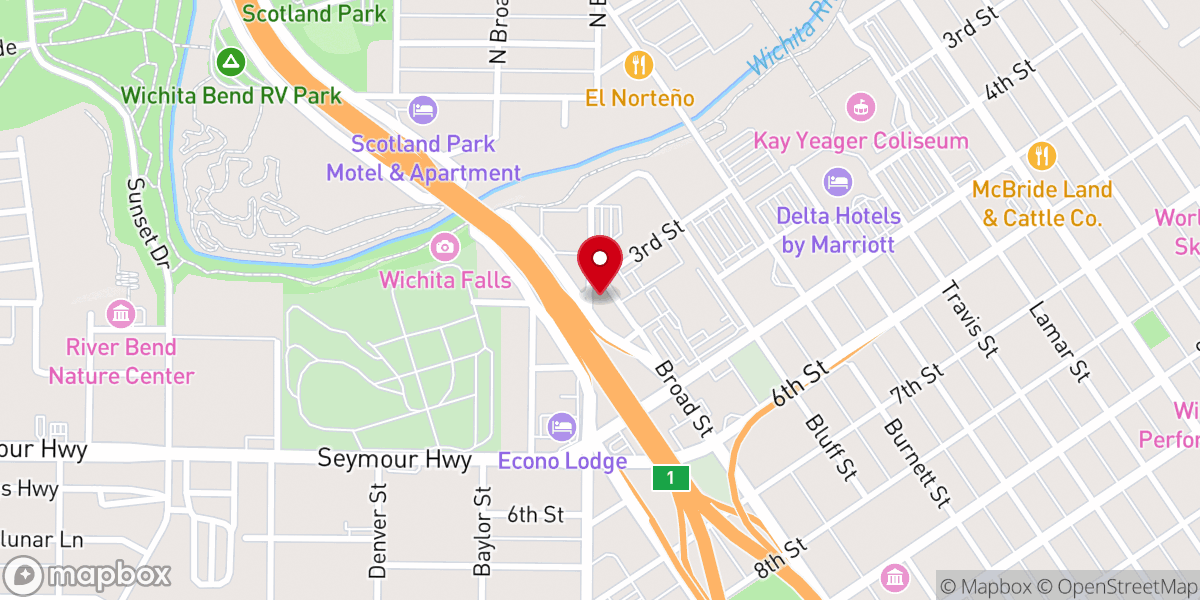 Map showing location of First Pentecostal Holiness Church