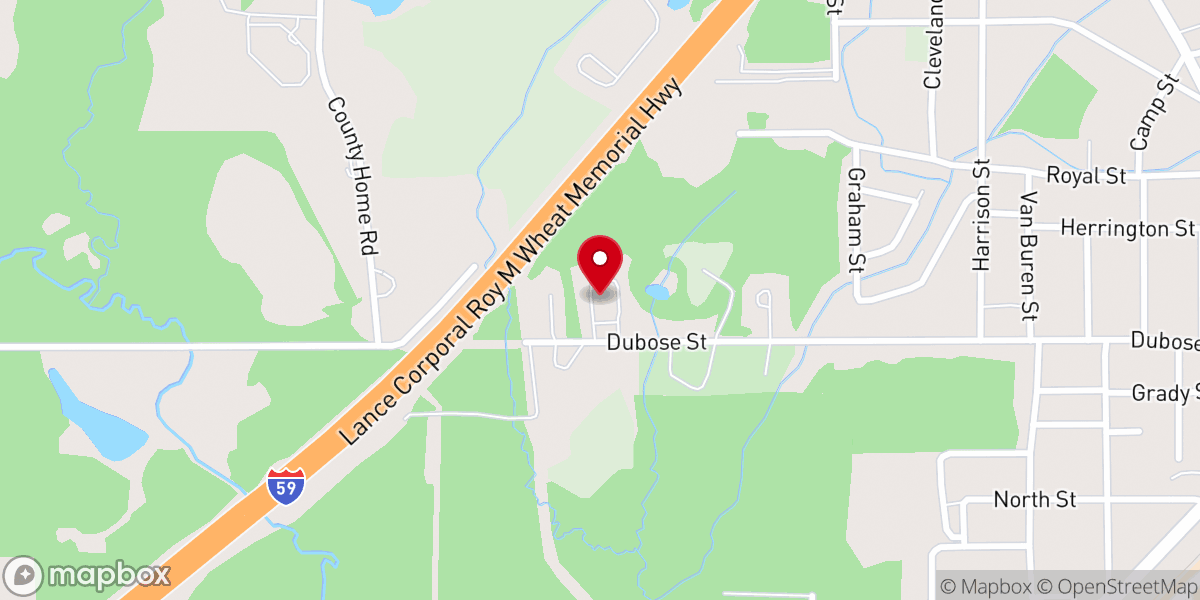 Map showing location of Springhill Missionary Baptist Church