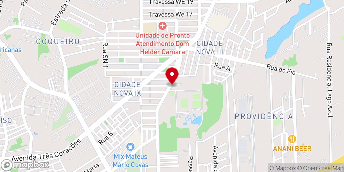 Map showing location of ICEA - Igreja Cristã Evangélica da Amazônia
