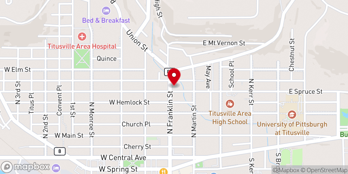 Map showing location of Wesleyan Methodist Church