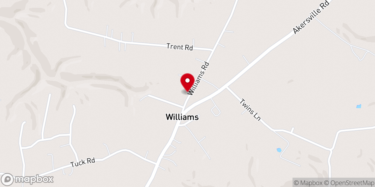 Map showing location of New Zion Missionary Baptist Church
