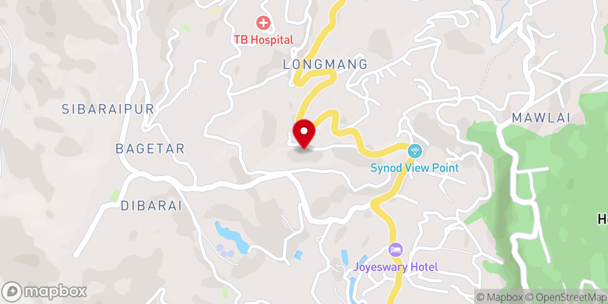 Map showing location of Vaiphei gilgal church