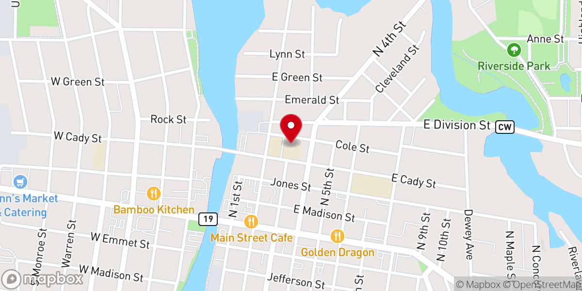 Map showing location of St Henry School