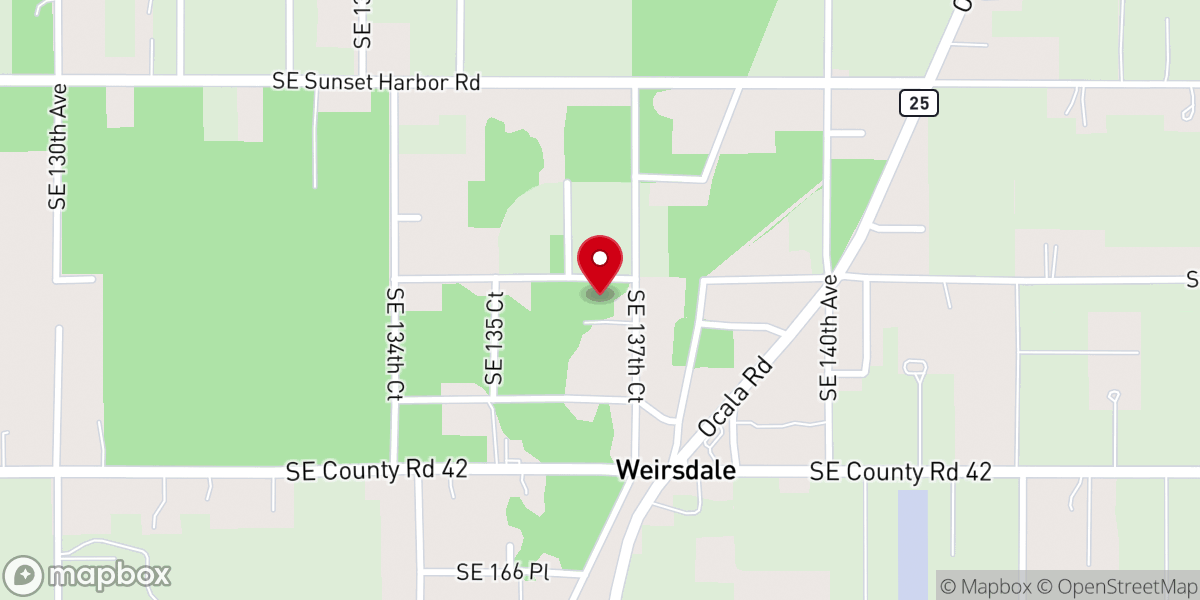 Map showing location of Weirsdale Park