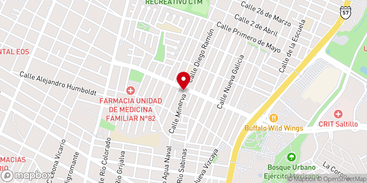 Map showing location of Capilla de María Auxiliadora