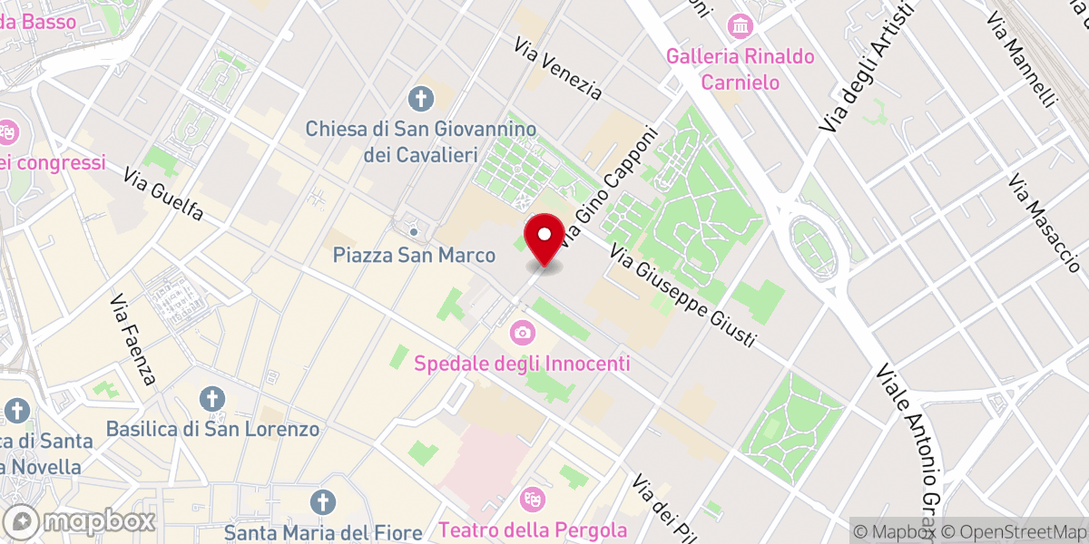 Map showing location of Oratorio di San Pierino