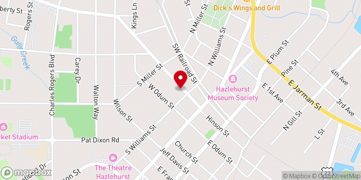 Map showing location of Empact Church of Hazlehurst