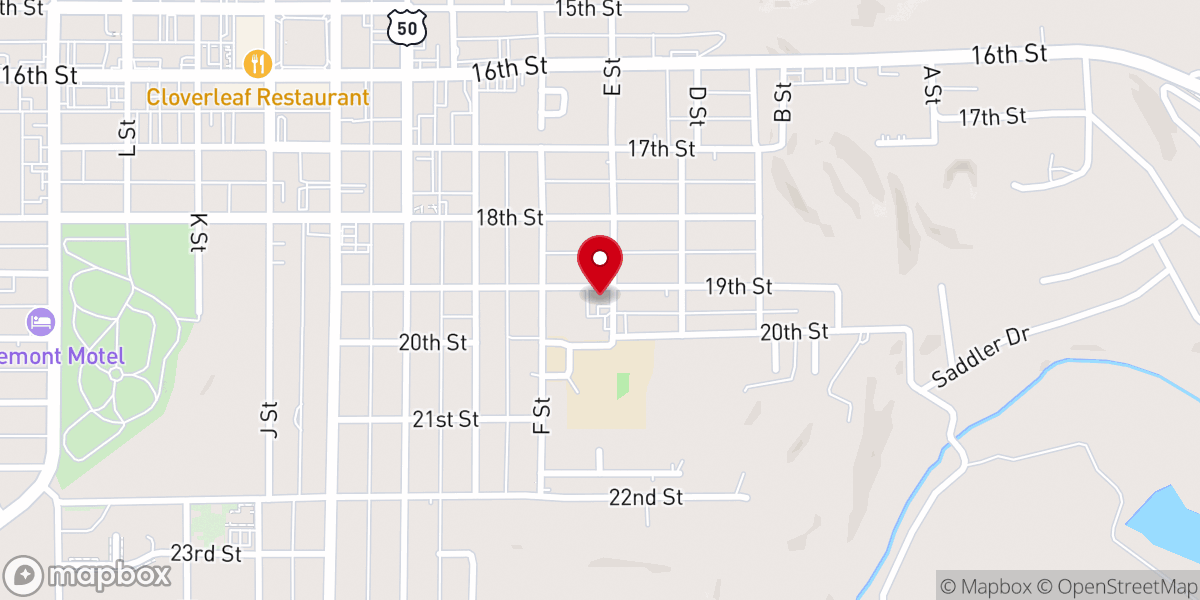 Map showing location of Restoration Church of the Nazarene