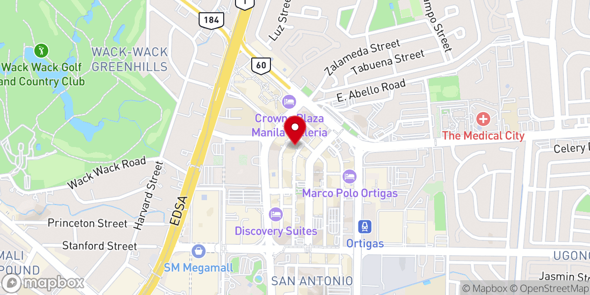 Map showing location of Greenhills Christian Fellowship - Main