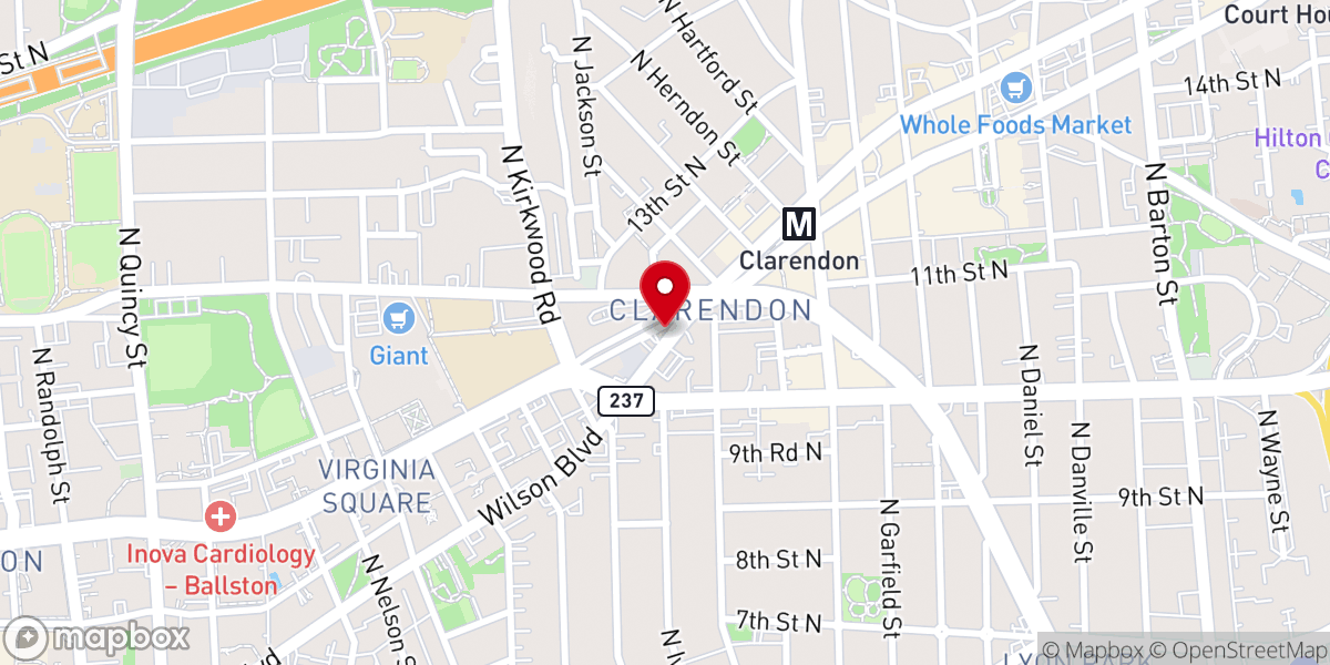 Map showing location of Northside Social Coffee & Wine