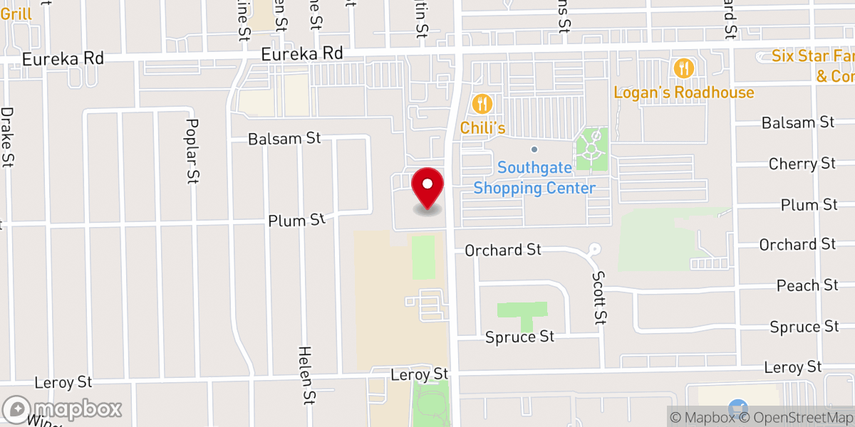 Map showing location of Christ the King Lutheran Church