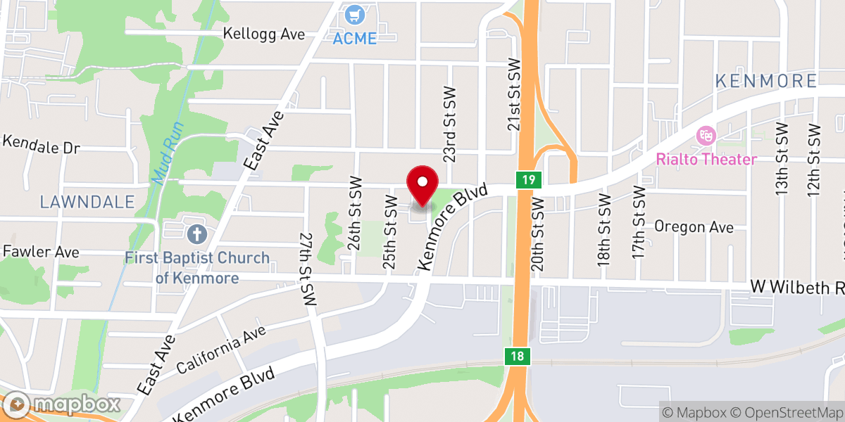 Map showing location of Park United Methodist Church