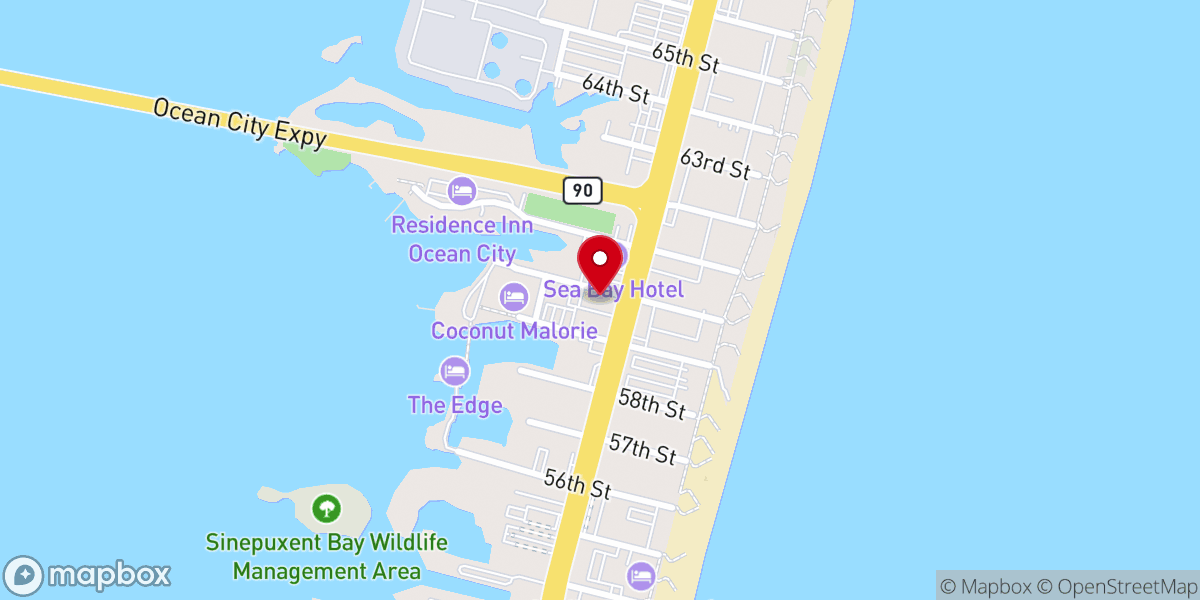 Map showing location of Barefoot Bride Weddings