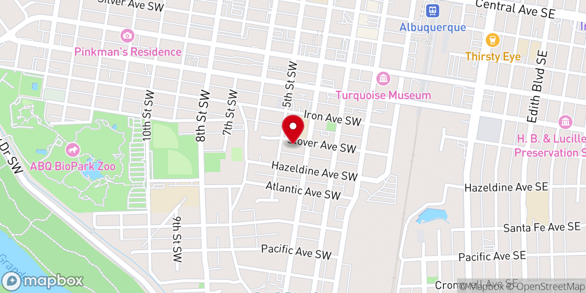 Map showing location of Sacred Heart Parish