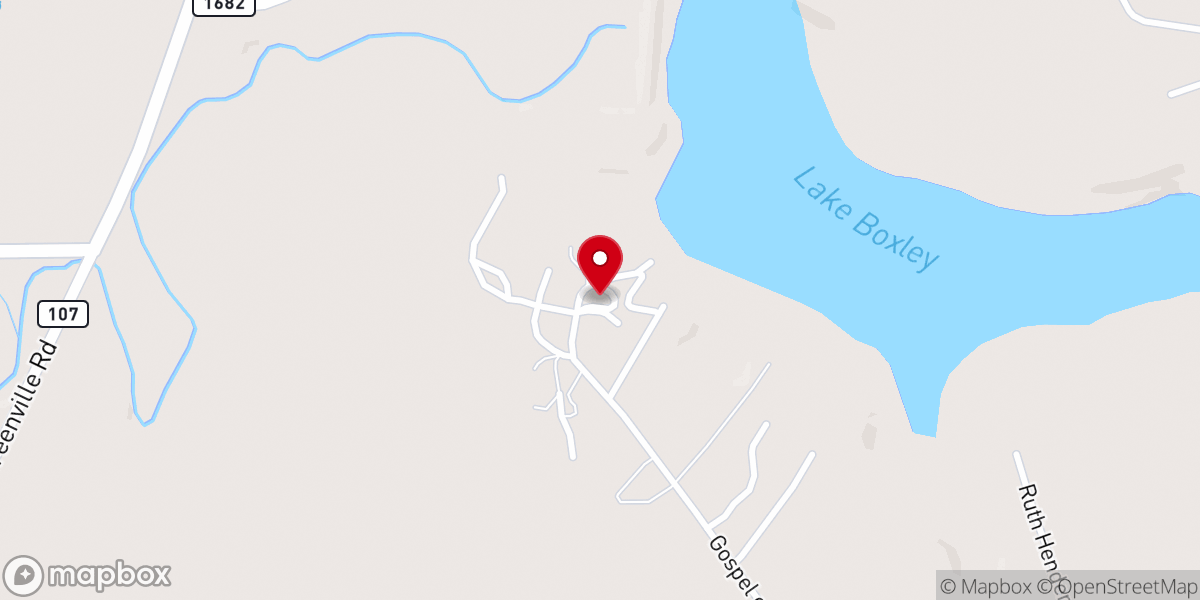 Map showing location of Gospel of Peace Church