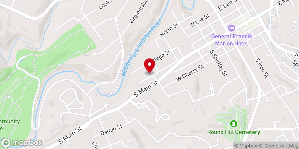 Map showing location of Christ Episcopal Church