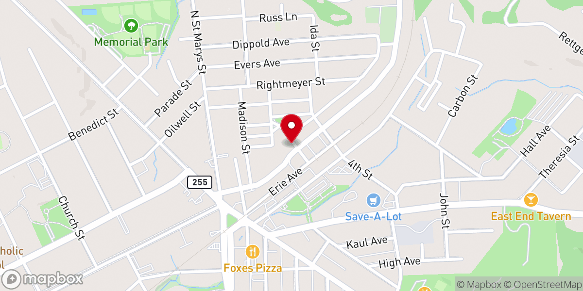 Map showing location of Shiloh Presbyterian Church