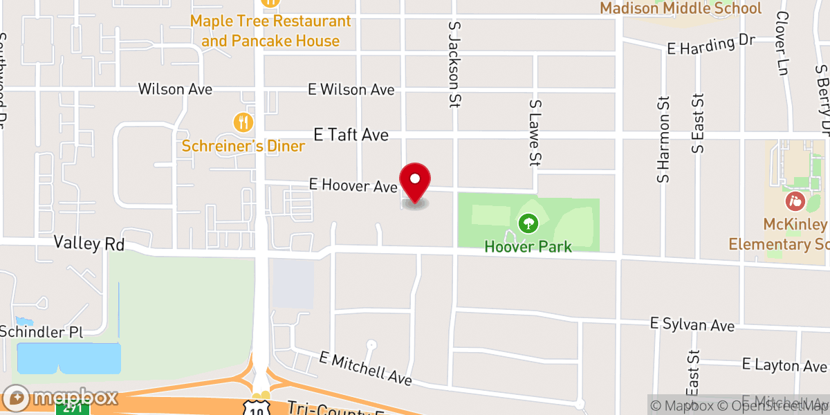 Map showing location of Hope Lutheran Brethren Church