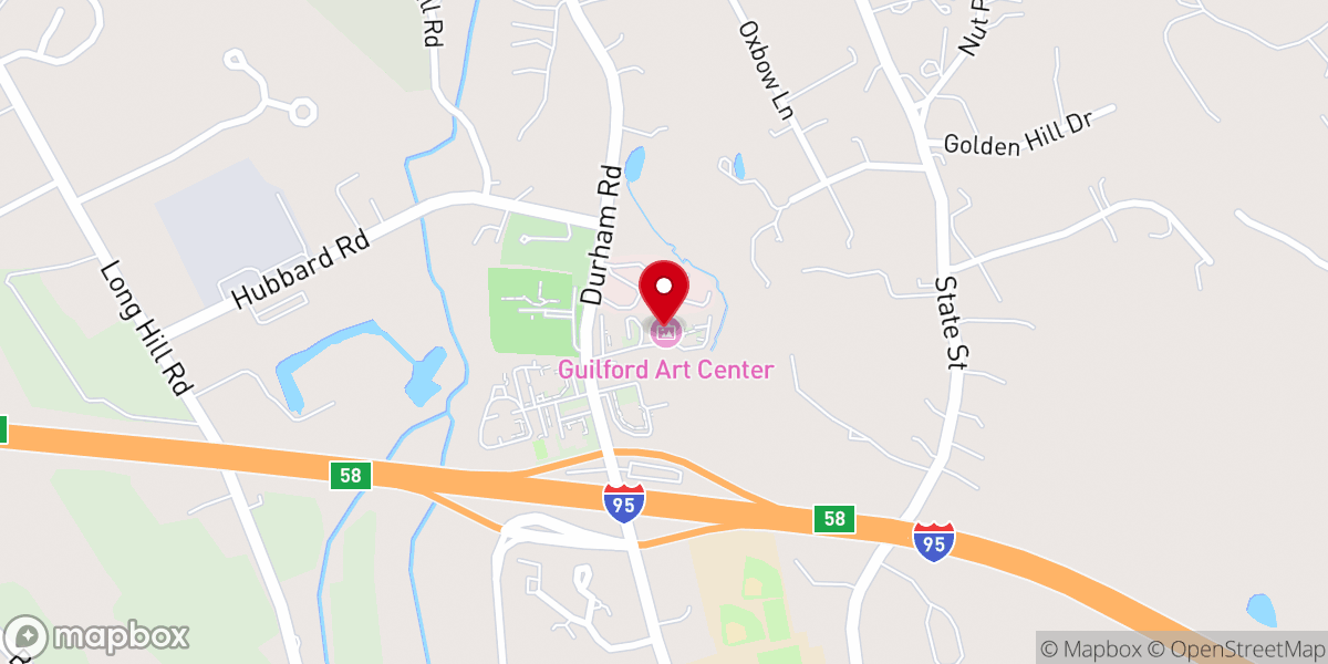 Map showing location of Guilford Art Center