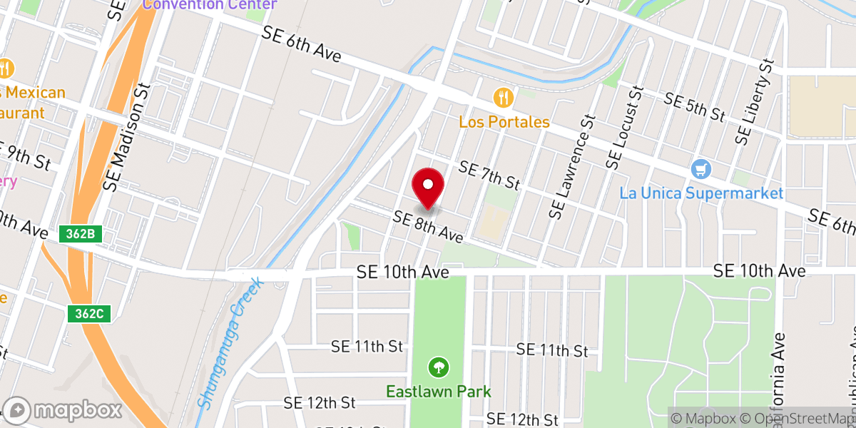 Map showing location of New Jerusalem Baptist Church