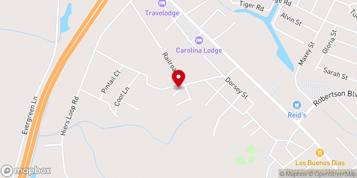 Map showing location of Sand Hill Baptist Church