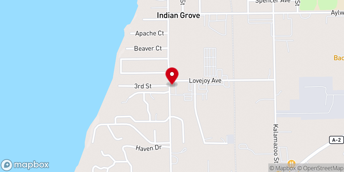 Map showing location of Hope Church South Haven