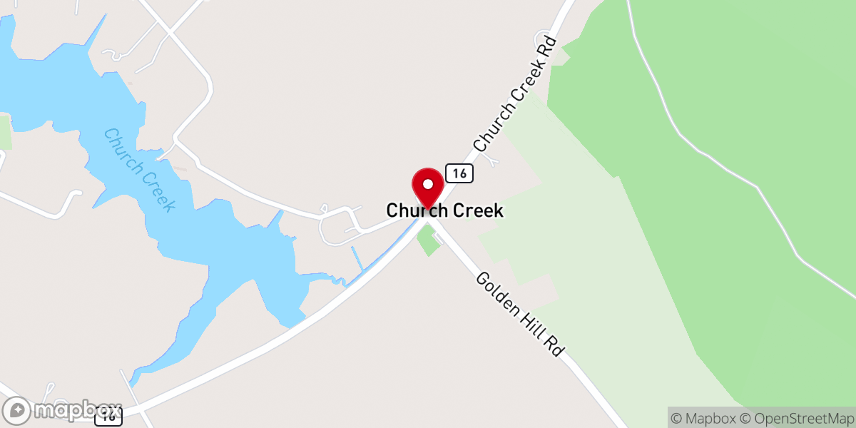 Map showing location of Church Creek